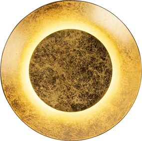 Stropné svietidlo v štýle Art Deco zlaté/mosadzné vrátane LED - Sun