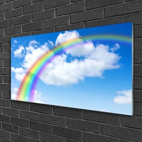 Obraz na skle Dúha nebo mraky príroda 125x50 cm
