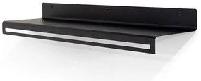 Čierny kovový nástenný vešiak s poličkou 120 cm Sway – Spinder Design