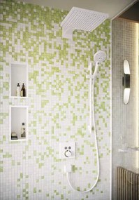 Hansgrohe Raindance E, hlavová sprcha 300 1jet so sprchovým ramenom, matná biela, HAN-26238700