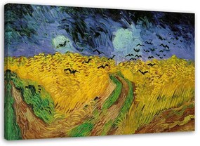 Gario Obraz na plátne Pšeničné pole s havranmi - Vincent van Gogh reprodukcia Rozmery: 90 x 60 cm