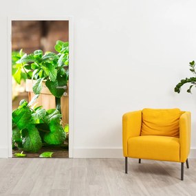 Fototapeta na dvere - Čerstvá mäta (95x205cm)