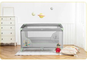 Ricokids Cestovná postieľka 125 x 65 x 78 cm RK-240 mint grey