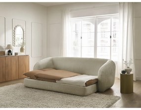 Svetlohnedá ženilková rozkladacia pohovka 228 cm Neyo – Bobochic Paris