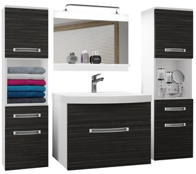 Kúpeľňový nábytok Belini Premium Full Version eben kráľovský + umývadlo + zrkadlo + LED osvetlenie Glamour 97
