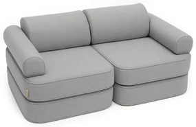 MeowBaby® Outzy Detská modulárna 6-prvková pohovka, feather-fog-gray