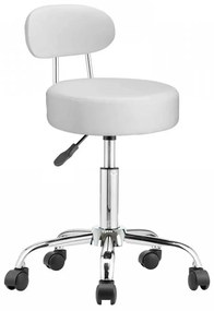 Kozmetická stolička s opierkou, biela