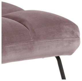 Ružové zamatové kreslo Alba – Actona