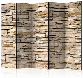 Paraván - Decorative Stone II [Room Dividers] Veľkosť: 225x172, Verzia: Obojstranný