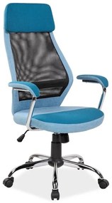 Kancelárska stolička Q-336, 65x117-127x50, modrá