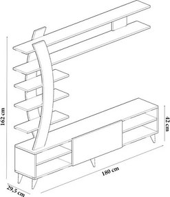 Duru White TV nástenná jednotka