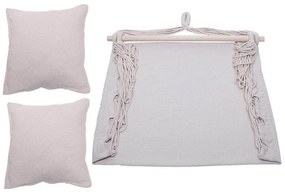 Závesné kreslo s vankúšom, špinavo biele