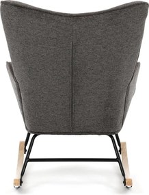 Hojdacie kreslo FABIAN — látka, sivá