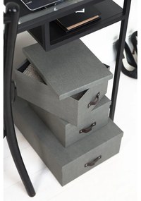 Úložné boxy s vekom v súprave 3 ks Inge – Bigso Box of Sweden