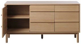 Dizajnová komoda Zayleigh 140 cm vzor dub