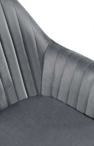Jedálenská stolička Welby zamat - tmavo šedá