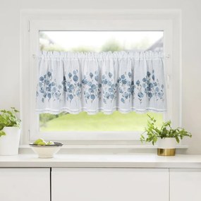 Dekorstudio Kuchynská záclonka POLA zdobená kvetinovou potlačou a čipkou 150  x 60 cm