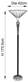 Endon 64042 - Stojacia lampa Tiffany DARK STAR 1xE27/60W/230V pr. 42 cm