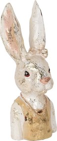 Decorative Figurine Rabbit 29 Cm White Plastic - 12*12*29 cm