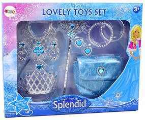 Lean Toys Modrá súprava pre malú princeznú + príslušenstvo