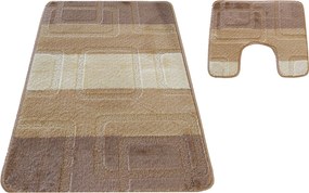 DY Kúpeľňová sada koberčekov s výrezom Montana 04N - béžová