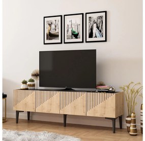 TV stolík/skrinka Tomune 4 (dub zafírový + mramor čierny) . Vlastná spoľahlivá doprava až k Vám domov. 1095231