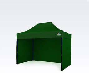 BRIMO Rýchlorozkladací stánok 2x3 m (3 steny): Oceľová pevnosť pre trhovníkov - s 3 stenami - Zelená 21
