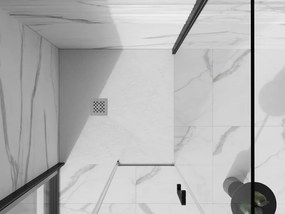 Mexen Stone+, štvorcová vanička z minerálneho kompozitu 80 x 80 cm, biela, 44108080