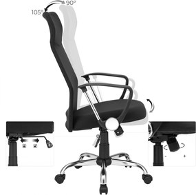 Ergonomická kancelárska stolička, čierna