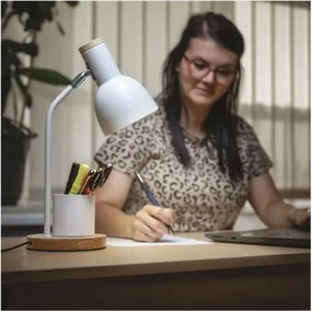 Stolná lampa Poppy biela