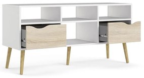 Biely TV stolík Tvilum Oslo, 117 x 57 cm