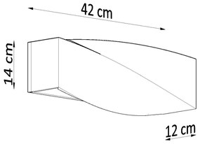 Nástenné svietidlo Sigma, 1x betónové tienidlo