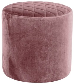 Ružový zamatový puf Bonami Essentials Ejby