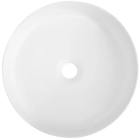 Isvea Isvea, INFINITY ROUND keramické umývadlo na dosku, priemer 36x12 cm, matná biela, 10NF65036-2L