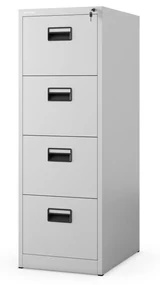 Kovová kartotéka, 4 zásuvky SARA V4, 460 x 1320 x 620 mm, šedá