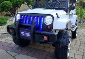 LEAN CARS Elektrické autíčko Jeep S2388 biele 4x45W