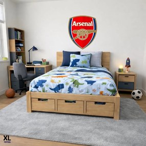 Textilná nálepka na stenu - logo "Arsenal FC" Veľkosť: 60 cm