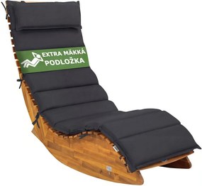 Podložka na saunové ležadlo BALI, 58x7x177cm, antracitová Detex