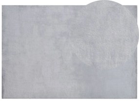 Koberec z umelej zajačej kožušiny 160 x 230 cm sivý MIRPUR Beliani