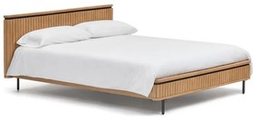 Dvojlôžková posteľ z mangového dreva s roštom 160x200 cm v prírodnej farbe Licia - Kave Home