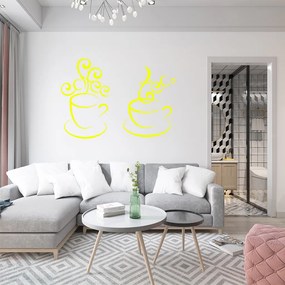 Veselá Stena Samolepka Horúci čaj Farba: žlutá, Veľkosť: 100 x 70 cm