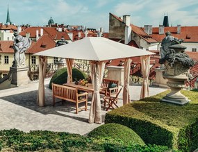 Veľký záhradný altánok Barbara 400x300 cm, béžový