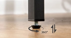 Noční stolek Vasagle Ferira 40 cm s nabíjecí stanicí černý/šedý