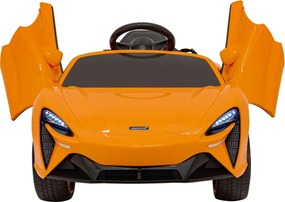 Ramiz McLaren Artur batéria pre deti Oranžová + pohon 4x4 + diaľkové ovládanie + pomalý štart + EVA + LED audio