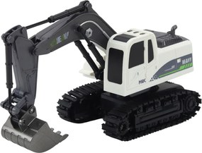 LEAN Toys Pásový bager na diaľkové ovládanie RC svetlá a zvuky biely 1:24
