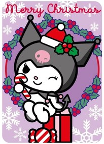 Vianočná flísová deka Kuromi - 100 x 140 cm