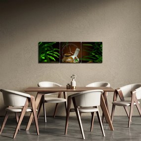 Obraz spa vecí (s hodinami) (90x30 cm)