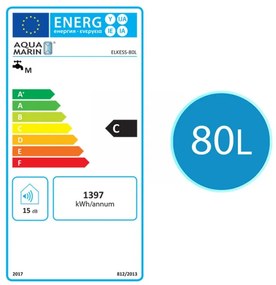 Elektrický zásobník na horúcu vodu 80 l, biely