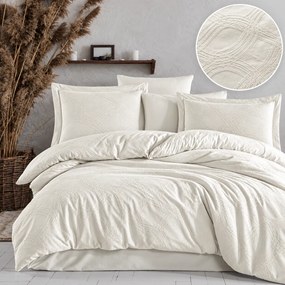 Obliečky bavlnené Luxury Žakár krémová 200x140cm+90x70cm TiaHome