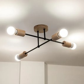 Prisadený luster CAMBRIDGE 4xE27/15W/230V borovica